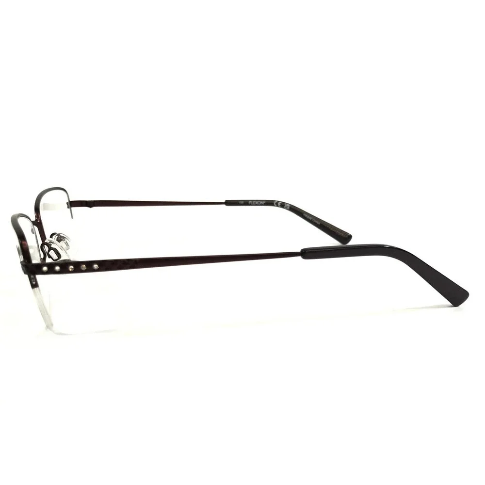 Flexon Eyeglasses Frames W3043 505 Satin Plum Purple Crystals Titanium 51-18-135